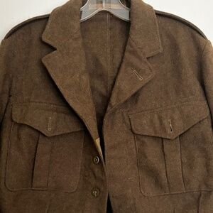 Men's vintage wool field jacket (Battle Dress Blouse 1949 Pattern)